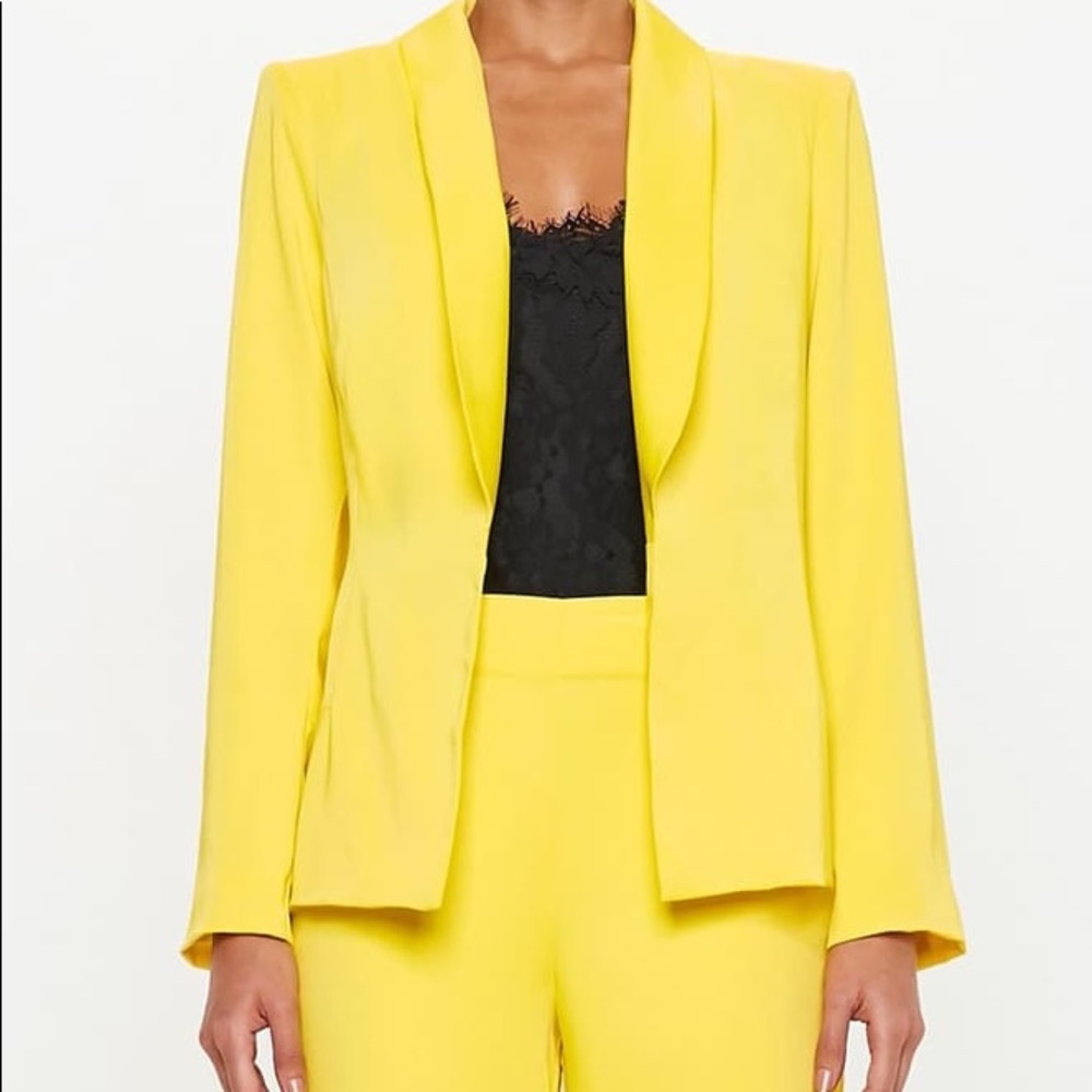 Missguided Peace + Love Satin Blazer Size 0